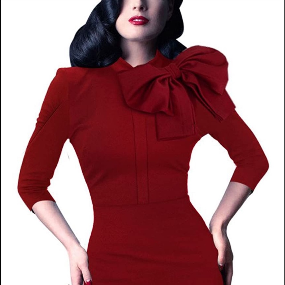 NWOT Vintage Retro Bowknot Dress size 8/10